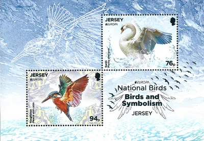 2019 Jersey Sg MS2349 Europa. National Birds. Birds and Sybolism MNH - Image 1 of 2