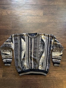 Vintage Cotton Traders 3D Knit Mens XL Multicolor Coogi Style Cosby - Picture 1 of 11