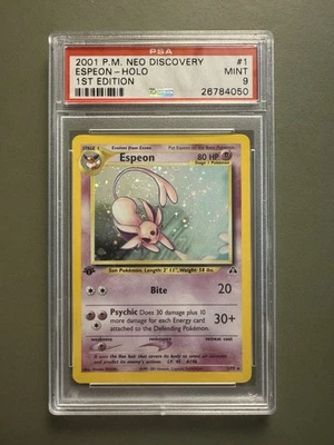 Pokemon Neo Discovery Espeon 1st Edition PSA 9 Holo Rare Mint - Image 1 of 2