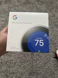 Nest Pro 3rd Generation Programmable Thermostat T3008US, Stainless Steel - Picture 1 of 2