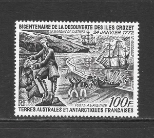 FRANZÖSISCHES SÜDLICHES & ANTARKTISCHES GEBIET SCOTT C26 POSTFRISCH SS - 1972 100fr LUFTPOST - Bild 1 von 2