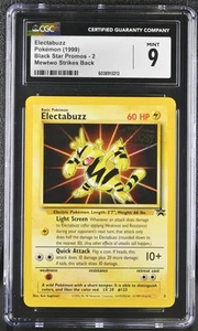 Pokemon GRADED 1999 Electabuzz 2 Mewtwo Strikes Back Black Star Promo M+ 9 CGC - Picture 1 of 1