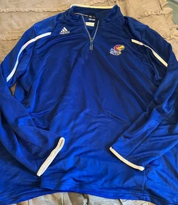 Sudadera KANSAS JAYHAWKS Climalite ADIDAS Azul 1/4 Cremallera Para Hombre 2XL ENVÍO GRATUITO - Imagen 1 de 4