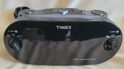 TIMEX T715 XBBU Redi-Set Dual Alarm Clock Radio AM/FM Large Display FREE SHIP - Image 1 of 4