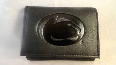Penn State Nittany Lions Black Tri-Fold Leather Wallet Cover