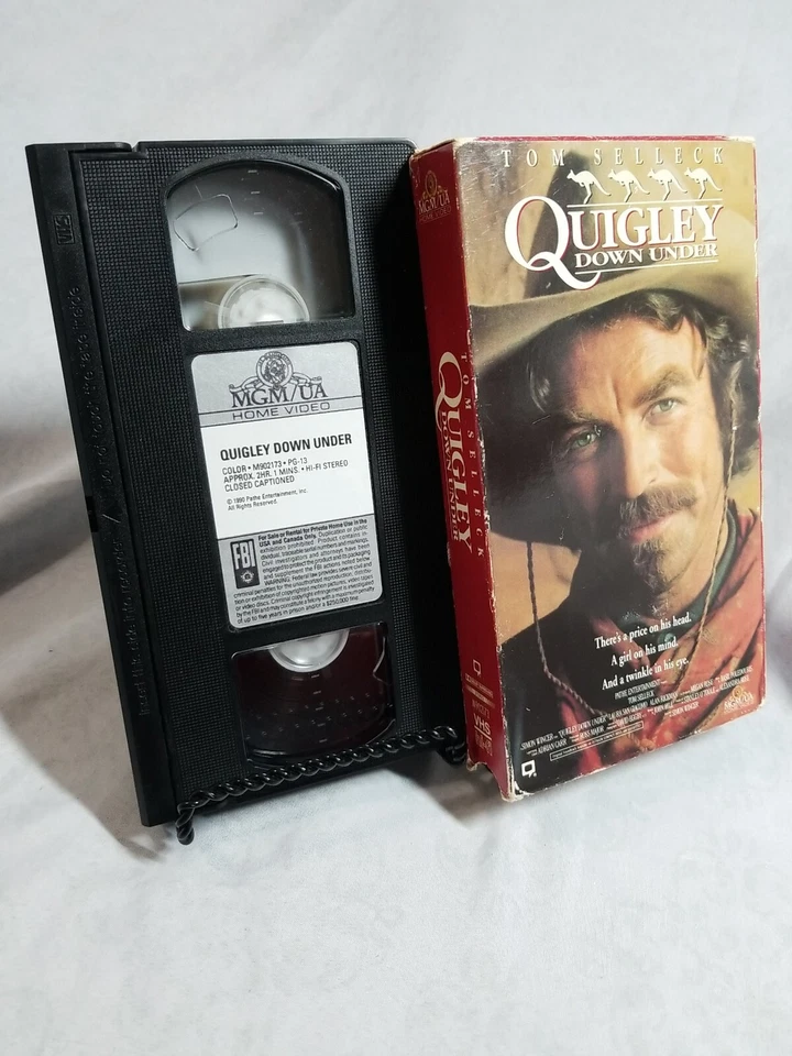Quigley Down Under VHS Tom Selleck Laura San Giacoma Alan Rickman PG-13 - Image 1 of 2