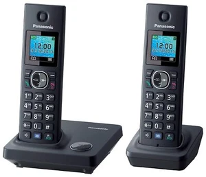 Panasonic KX-TG7852 DECT-Telefon Schwarz Anrufer-Identifikation - Afbeelding 1 van 1
