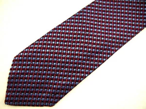 Brooks Brothers Makers Herren Krawatte Krawatte Burgunderrot Blau Geometrisch 59" - Bild 1 von 4