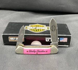 2015 Case XX 62132 Pink Bone Harley Davidson Baby Butterbean, Blade Etch - Picture 1 of 7