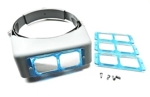 Headband Magnifier Jewelry Visor 4 Multi Lens Glasses Head Visor Loupe Binocular - Picture 1 of 9
