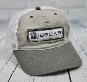 Becks Hybrid Mesh Mütze Cap Seed Distressed grau und weiß - Bild 1 von 7