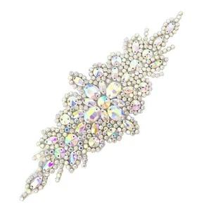 1PCS Rhinestone Applique Colorful Wedding Dress Belt Embellishment for Women ... - Picture 1 of 7