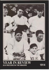 1992 Megacards Babe Ruth 22-9 Record in Minors 1914 #5 Providence Grays Baseball