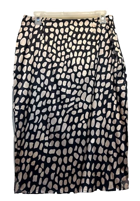 Saia elástica reta bege preta em excelente estado usado TRYST seda/elastano L frete grátis - Imagem 1 de 4