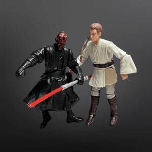 Figuras Articuladas Amenaza Fantasma Darth Maul y Obi Wan B4 - Imagen 1 de 5