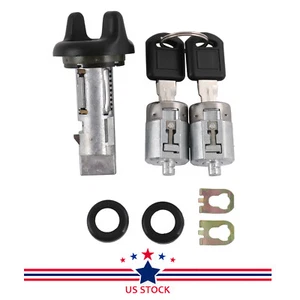 Interruptor de llave de encendido cilindro y cerradura de puerta con juego de 2 llaves para camioneta Chevy GMC - Imagen 1 de 12