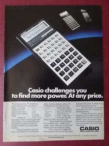 9/1986 PUB CASIO FX-4000P SCIENTIFIC CALCULATOR CALCULATOR ORIGINAL AD - Bild 1 von 1