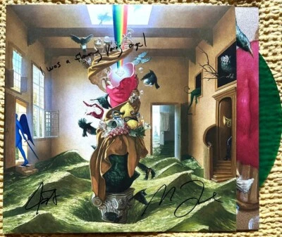 FOSTER THE PEOPLE - Paradise State Of Mind Hand Signed Green Vinyl Autographed - Image 1 of 4