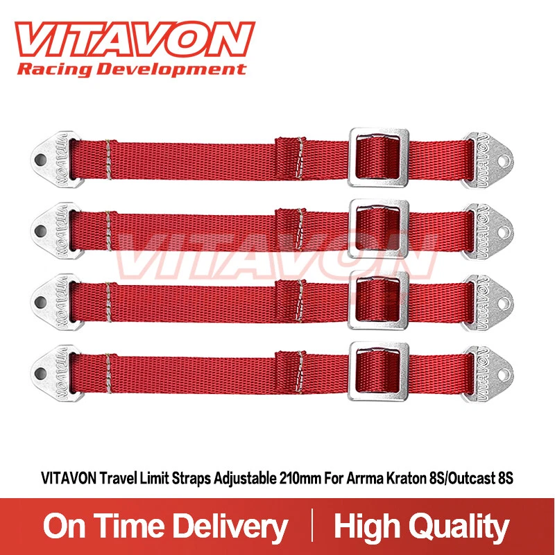 Vitavon Travel Limit Straps Adjustable 210mm For Arrma Kraton 8S/Outcast 8S - Image 1 of 4