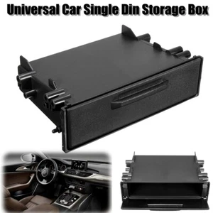 New Universal Radio Stereo Car Storage One Single Din Dash Trim Kit Pocket Box - Picture 1 of 9