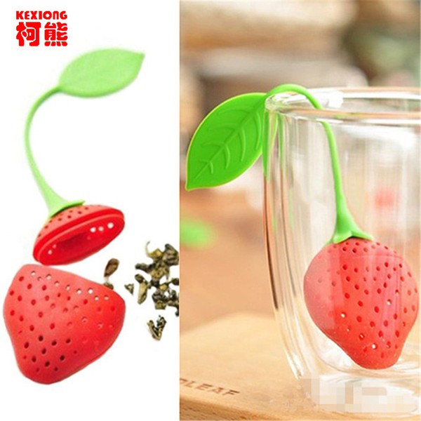 Silicone Strawberry Tea Leaf Strainer Herbal Spice Infuser Filter JOBLE gtFSA FK Photo Related