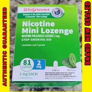 Nicotine mini lozenge 2mg 81 Mint Flavor Walgreens NEW EX2027 - Picture 1 of 1
