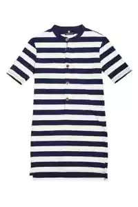 MARK D.SIKES MDS Stripes Hepburn white navy gold Sommer T-Shirt Maritim Kleid M - Bild 1 von 12