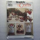 Simplicity Crafts Pattern 7549 Angel Tree Topper or Decor And Ornaments Uncut