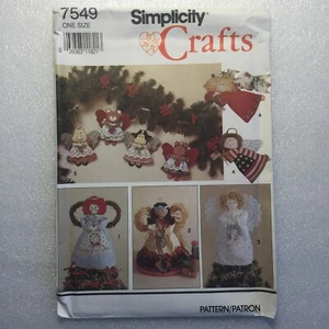 Simplicity Crafts Muster 7549 Engel Baumspitze oder Deko und Ornamente ungeschnitten - Bild 1 von 3
