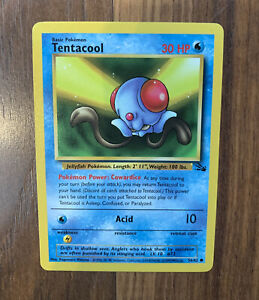 Tentacool 56/62 Fossil Unlimited WOTC Pokemon Card 1999 WOTC TCG Near Mint NM