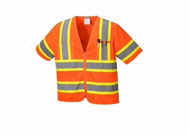 Portwest US383 Augusta Sleeved Hi Vis Cooling Mesh Vest Reflective Tape ANSI - Image 1 of 2