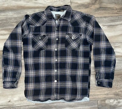 Chaqueta de franela a cuadros manga larga forrada Sherpa Roper Boys talla XL (16-18) Foto 1 de 4