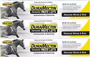 3 Pack Durvet Duramectin Equine Wormer Paste -3 Tubes NEW Exp 2027 - Picture 1 of 4