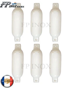 6 x Pare Battage Blanc Avec Anneaux 115 x 400 mm Neuf - Bateau - Imagen 1 de 1