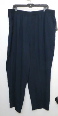 Pantalones Maggie Barnes Petite 26WP azul marino cintura elástica bolsillos pantalones nuevos con etiquetas Foto 1 de 4