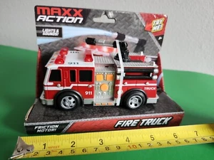 New Maxx Action Red Fire Truck Lights & Sound Friction Motor Emergency - Picture 1 of 5