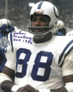 Autographed JOHN MACKEY "HOF 92" Baltimore Colts 8x10 Photo w/COA - Picture 1 of 1