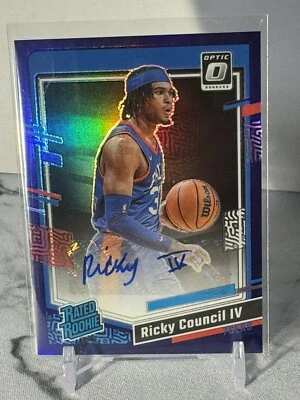 2023-24 Donruss Optic Ricky Council IV Purple Signatures Prizm Auto #285 - Image 1 of 2