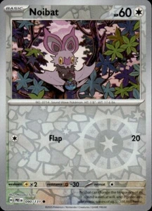 2025 Pokémon Noibat 090/131 Prismatic Evolutions REVERSE HOLO - Picture 1 of 2