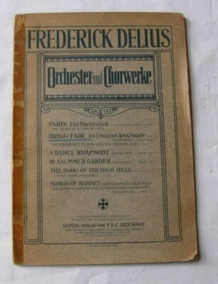Frederick Delius Brigg Fair - An English Rhapsody Leuckart Leipzig Study Score - Image 1 of 3