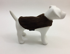 Sz XXS - Genuine Chocolate Brown Sheared Mink Fur Dog Coat - New Satin Lining