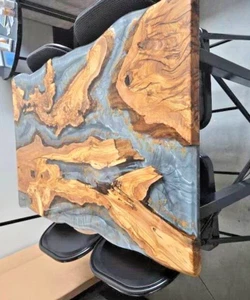 Made To Order Handmade Resin Art Epoxy Resin Accacia Wood Coffee Table Top - Picture 1 of 4