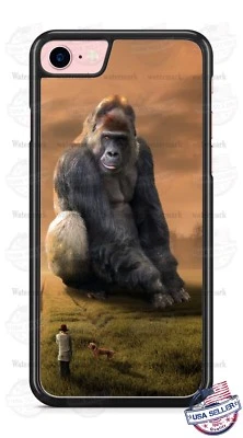 Funda de teléfono Gorilla Ape King Kong Hombre con perro arte animal para iPhone Samsung etc. Foto 1 de 4