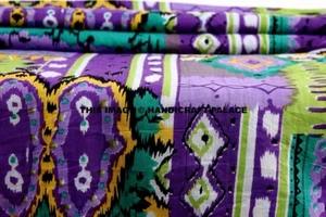 10 Yard Indian Floral Printed Fabric Cotton Like Bandana Upholstery Quilting - Picture 1 of 68