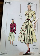 N°2513/2514 ROQUIS ORIGINAL ISSU DES EDITIONS  COUTURE CREATIONS ETE 1948