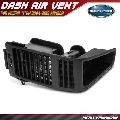 Rejilla de ventilación de aire acondicionado negra delantera derecha para Nissan TITAN 2004-2015 Armada 2005 2006 Foto 1 de 4
