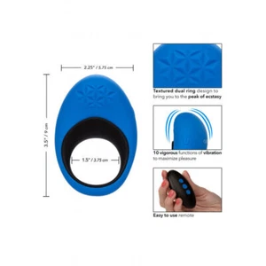 Anello fallico ritardante vibrante in silicone ricaricabile cock ring clitoride - Imagen 1 de 12