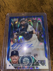 2023 Topps Chrome Brian O’Keefe Blue Wave Refractor Rookie Auto /150 RA-BO RC