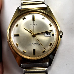 Vintage 1969 Timex 21 Jewel Prestige Collection Men Watch Serviced Keeps Time - Picture 1 of 8