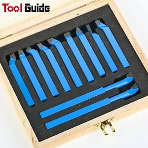 11PC 8mm 5/16" Mini Lathe Tool Set Carbide Tip Metal Cutting Turning Boring Bit - Picture 1 of 6